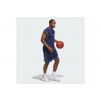 Adidas Performance All World Ανδρική Αμάνικη Μπασκετική Μπλούζα Μπλε Σκούρο