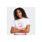 Adidas Performance Dance Graphic Γυναικείο Κοντομάνικο T-Shirt Λευκό