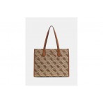 Guess Silvana Τσάντα Shopper (JO866524 LATTE LOGO)
