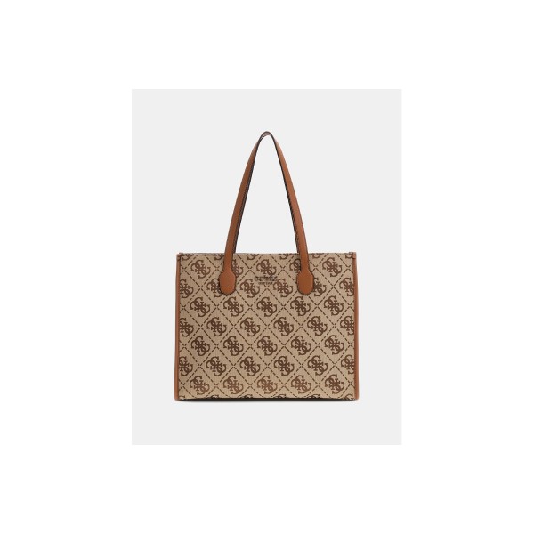 Guess Silvana Τσάντα Shopper (JO866524 LATTE LOGO)