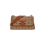 Guess Neda 4G Peony Logo Τσαντάκι Ώμου Μπεζ, Καφέ