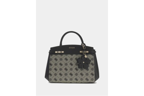 Guess Melinda Logo Τσάντα Χειρός (JP990206 BLACK LOGO)