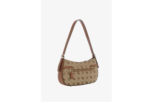 Guess Melinda Logo Τσάντα Ώμου - Χειρός (JP990217 LATTE LOGO)