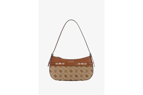 Guess Melinda Logo Τσάντα Ώμου - Χειρός (JP990217 LATTE LOGO)