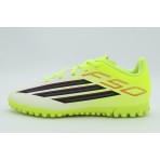 Adidas Performance F50 Club Turf Παιδικά Ποδοσφαιρικά Παπούτσια με Σχάρα Κίτρινο Φλούο, Λευκά, Μαύρα
