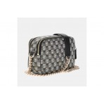 Guess G Wave Geometric-Print Mini Τσαντάκι Χιαστί - Ώμου (JT868114 BLACK LOGO)