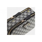Guess G Wave Geometric-Print Mini Τσαντάκι Χιαστί - Ώμου (JT868114 BLACK LOGO)