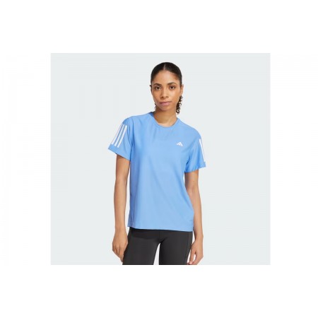 Adidas Own The Run Γυναικείο Κοντομάνικο T-Shirt Μωβ, Λευκό