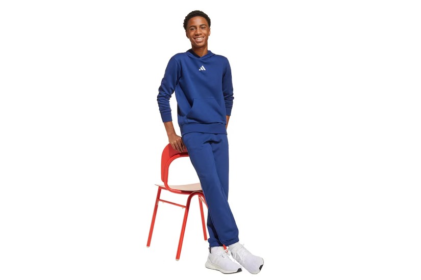 Adidas Performance Essentials Fleece Παιδικό Φούτερ με Κουκούλα Μπλε Σκούρο