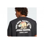 Adidas Running Tacos Later Graphic Ανδρικό Κοντομάνικο T-Shirt Μαύρο