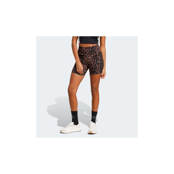 Adidas Performance Seasonal Essentials Leopard Print Κολάν Κοντό Γυναικείο (JZ0201)