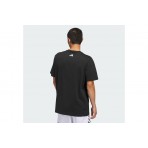 Adidas Performance Hoop Sanctuary Graphic Ανδρικό Κοντομάνικο T-Shirt Μαύρο, Γκρι