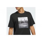 Adidas Performance Hoop Sanctuary Graphic Ανδρικό Κοντομάνικο T-Shirt Μαύρο, Γκρι