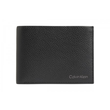 Calvin Klein Leather Rfid Billfold Ανδρικό Πορτοφόλι Μαύρο