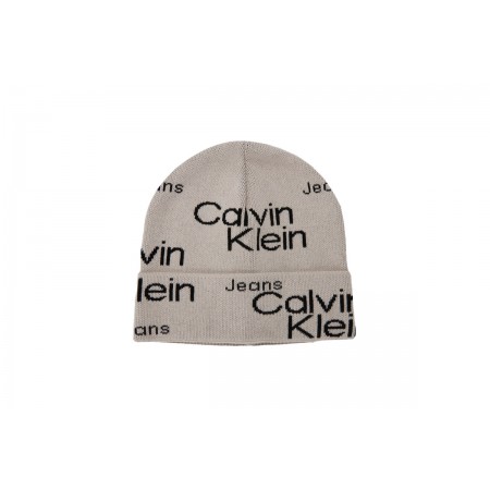 Calvin Klein Aop Beanie Σκουφάκι Χειμερινό 