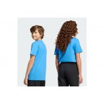 Adidas Performance Essentials Ανδρικό Κοντομάνικο T-Shirt Σιέλ, Λευκό