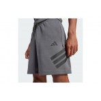 Adidas Performance Future Icons 3-Stripes Ανδρική Αθλητική Βερμούδα Γκρι Σκούρο, Μαύρη