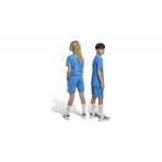 Adidas Performance Big Logo Knit Παιδική Αθλητική Βερμούδα Μπλε, Λευκή