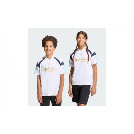 Adidas Performance House Of Tiro Παιδικό Κοντομάνικο T-Shirt Λευκό, Μπεζ, Μπλε Σκούρο, Γαλάζιο