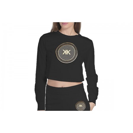 Kendall + Kylie W Art Patch Ls Cropped Top 