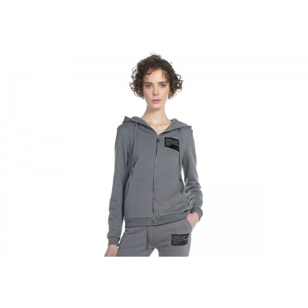 Kendall + Kylie W Patch Zipper Hoody Sweatshirt 