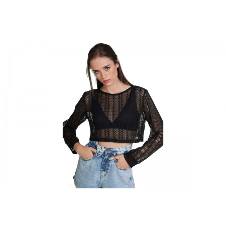 Kendall + Kylie W Mesh Net Crop Hoodie Γυναικείο 