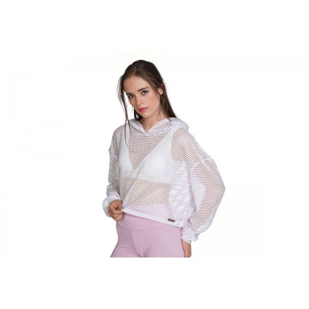 Kendall + Kylie W Mesh Net Crop Hoodie 