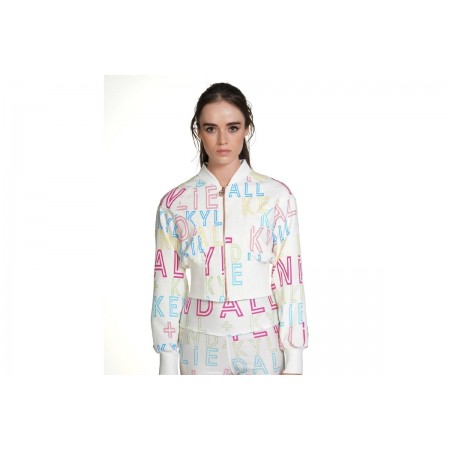 Kendall + Kylie W Cropped Logo Bomber Ζακέτα Χωρίς Κουκούλα Γυναικεία 