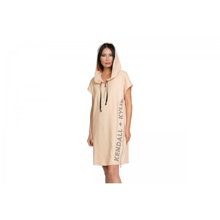Kendall + Kylie W Zipper Hoody Sweatdress Φόρεμα Mini 