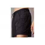 Calvin Klein Logo Embroidery Μεσαίου Μήκους Μαγιό Σορτς Μαύρο