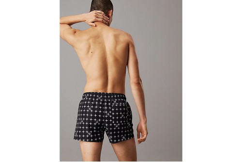 Calvin Klein Monogram Drawstring-Print Μαγιό Σορτς Ανδρικό (KM0KM01172 0GO)