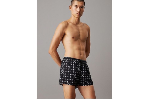 Calvin Klein Monogram Drawstring-Print Μαγιό Σορτς Ανδρικό (KM0KM01172 0GO)