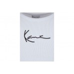 Karl Kani Γυναικεία Αμάνικη Crop Top Μπλούζα Λευκή