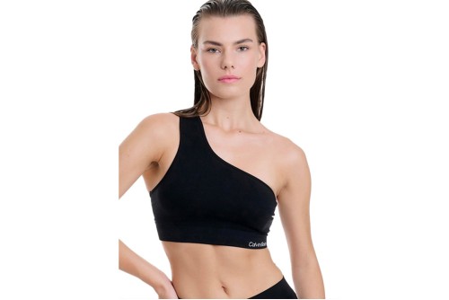 Calvin Klein One Shoulder Bralette Μαγιό Bikini Top Γυναικείο (KW0KW02313 BEH)