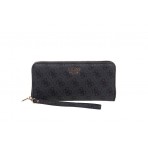 Guess Brenton 4G Logo Maxi Γυναικείο Πορτοφόλι Ανθρακί