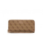 Guess Brenton 4G Logo Maxi Γυναικείο Πορτοφόλι Μπεζ, Καφέ