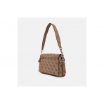 Guess Brenton 4G Logo Τσάντα Ωμου Fashion (LG964819 LATTE LOGO)