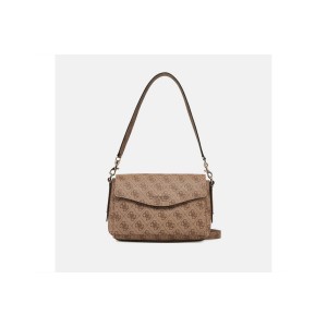 Guess Brenton 4G Logo Τσάντα Ωμου Fashion (LG964819 LATTE LOGO)