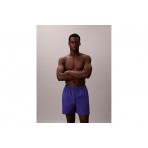 Calvin Klein Monogram Medium Drawstring Ανδρικό Μαγιό Σορτς Μωβ