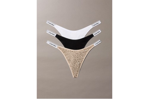 Calvin Klein Icon Logo Dipped Εσώρουχο String 3-Τεμάχια (LV00QD5394 3RN)