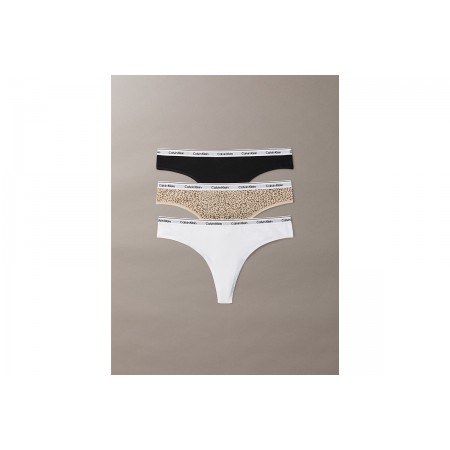 Calvin Klein Icon Logo Brazilian Εσώρουχο String 3-Τεμάχια 