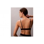 Calvin Klein Unlined Graphic Monogram Γυναικείο Bralette Μαύρο, Λευκό