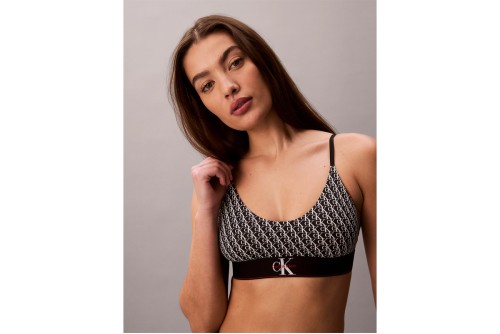 Calvin Klein Unlined Graphic Monogram Bralette Γυναικείο (LV00QF8814 2Y1)