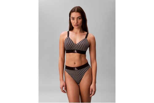 Calvin Klein Lightly Lined Graphic Monogram Bralette Γυναικείο (LV00QF8877 2Y1)