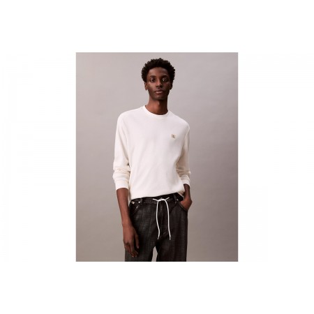 Calvin Klein Waffle Μπλούζα Με Λαιμόκοψη Ανδρική 