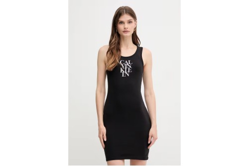 Calvin Klein Logo Graphic Ribbed Φόρεμα Mini Γυναικείο (LV044C203G UB1)