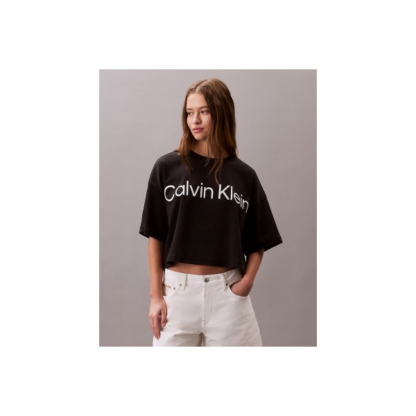 Calvin Klein Logo Graphic Boxy Cropped T-Shirt Γυναικείο (LV044C903G UB1)