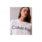 Calvin Klein Logo Graphic Boxy Cropped Κοντομάνικο T-Shirt Λευκό