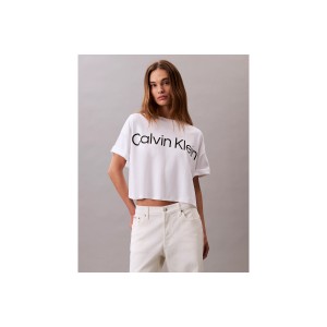 Calvin Klein Logo Graphic Boxy Cropped T-Shirt Γυναικείο (LV044C903G YAA)