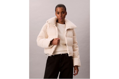 Calvin Klein Corduroy Down Μπουφάν Puffer Γυναικείο (LV044D527G PAS)